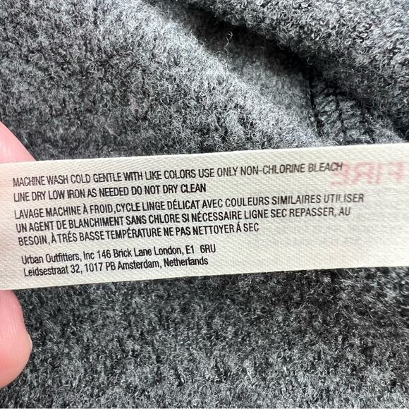 Free People FP Movement Hoodie Women's M Gray Red Long Sleeve Jacket - Picture 4 of 6